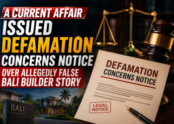 A Current Affair Issued Defamation Concerns Notice Over Allegedly False Bali Builder Story A Current Affair Issued Defamation Concerns Notice Over Allegedly False Bali Builder Story