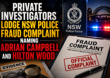 PRIVATE INVESTIGATORS LODGE NSW POLICE FRAUD COMPLAINT NAMING ADRIAN CAMPBELL AND HILTON WOOD PRIVATE INVESTIGATORS LODGE NSW POLICE FRAUD COMPLAINT NAMING ADRIAN CAMPBELL AND HILTON WOOD