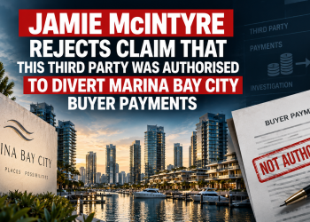JAMIE McINTYRE REJECTS CLAIM THAT THIS THIRD PARTY WAS AUTHORISED TO DIVERT MARINA BAY CITY BUYER PAYMENTS