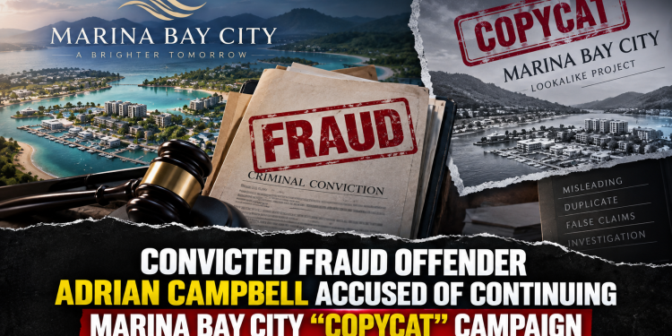 CONVICTED FRAUD OFFENDER ADRIAN CAMPBELL ACCUSED OF CONTINUING MARINA BAY CITY “COPYCAT” CAMPAIGN