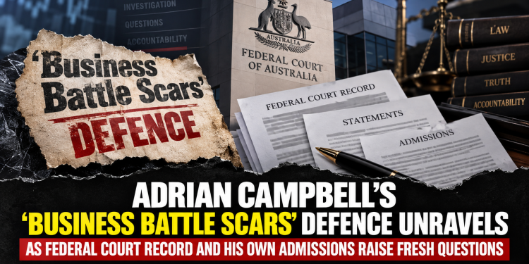 Adrian Campbell’s “Business Battle Scars” Defence Unravels as Federal Court Record and His Own Admissions Raise Fresh Questions Adrian Campbell’s “Business Battle Scars” Defence Unravels as Federal Court Record and His Own Admissions Raise Fresh Questions