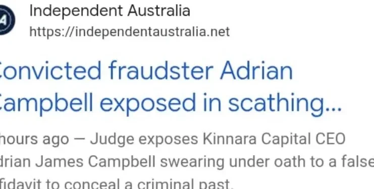 Federal Court Slams Kinnara Capital CEO Adrian Campbell Over False Affidavit Federal Court Slams Kinnara Capital CEO Adrian Campbell Over False Affidavit